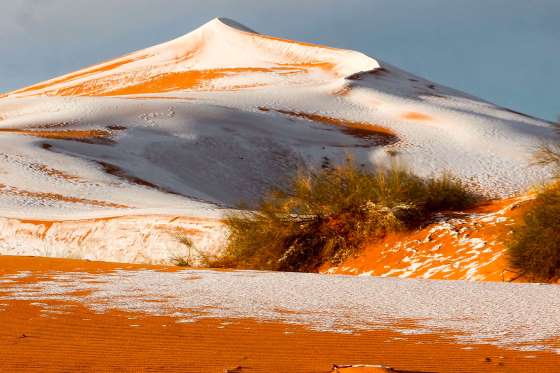 Neige dans le désert algérien
